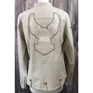 Harley Davidson Cream City Studded Leather Jacket